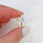 Stunning 2.0 CT Round Moissanite Engagement Ring with Solitaire Design 9