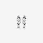 Round Cut Cubic Zirconia in 925 Sterling Silver Earrings 2