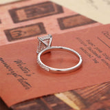Stunning 4.0 CT Radiant Moissanite Engagement Ring with Pave Design 5