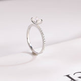 Stunning 0.5 - 1.5 CT Emerald Moissanite Engagement Ring with Pave Design 7