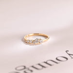 Stunning 0.2 TCW Round Moissanite Stones Half Eternity Wedding Bands 1