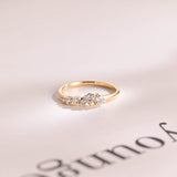 Stunning 0.2 TCW Round Moissanite Stones Half Eternity Wedding Bands 1