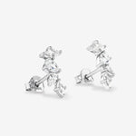Round Cut Cubic Zirconia in 925 Sterling Silver Earrings 3