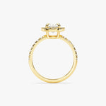 Stunning 1.0-2.0 CT Oval Moissanite Engagement Ring with Halo & Pave Design 3