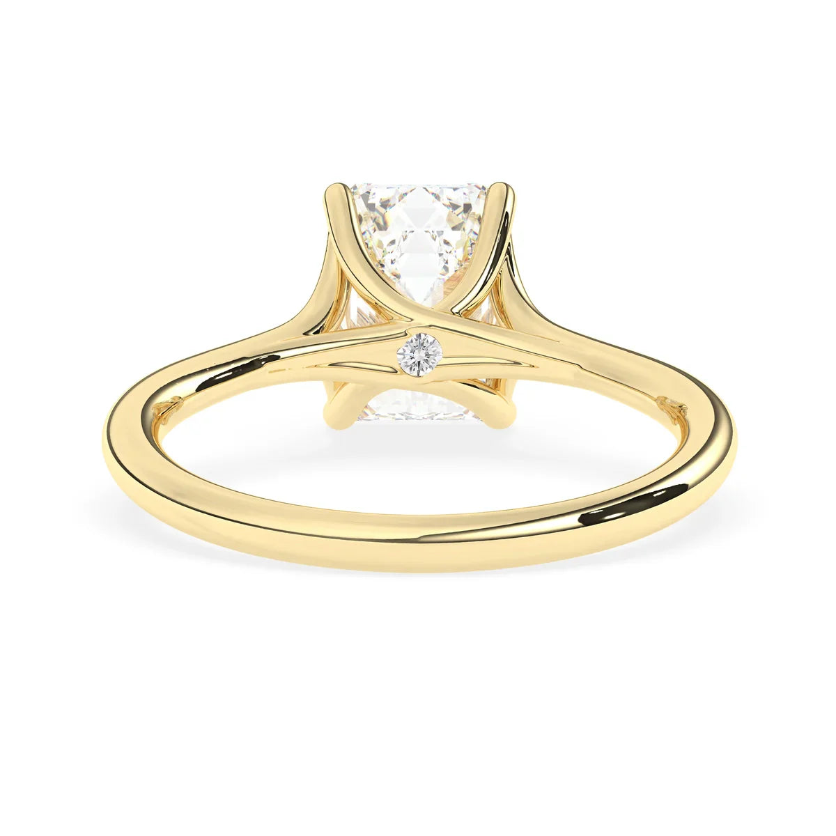 Stunning 2.0 CT Emerald Moissanite Engagement Ring with Solitaire & Split Shank Design 5