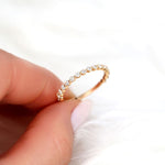 Stunning 0.55 TCW Round Moissanite Stones Half Eternity Wedding Band 8