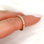 Stunning 0.67 CT Round & Baguette Moissanite Stones Vintage Wedding Band 7