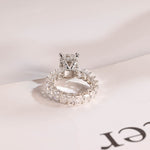 Stunning 1.0 - 2.0 CT Emerald Moissanite Engagement Ring With Hidden Halo Design 3