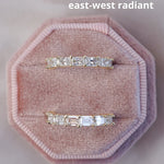 Stunning 0.40 TCW Emerald Moissanite Stones Half Eternity Wedding Band 6
