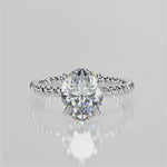 Stunning 2.11 CT Oval Moissanite Engagement Ring with Solitaire Design 4