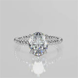 Stunning 2.11 CT Oval Moissanite Engagement Ring with Solitaire Design 4