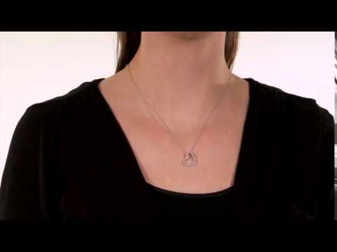 Round Cut Cubic Zirconia in 925 Sterling Silver Necklace 7