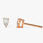 1.0 TCW Pear Cut Moissanite Stud Earrings in Gold 5