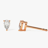 1.0 TCW Pear Cut Moissanite Stud Earrings in Gold 5