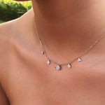 0.60 TCW Round Moissanite Diamond Necklace in Solid Gold 5