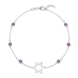 1.5 TCW Round Amethyst Lab Made Diamond- February Birthstone Bracelets 4