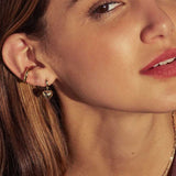Round Cut Cubic Zirconia in 925 Sterling Silver Earrings 7