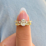 Stunning 1.5 CT  Oval Moissanite Engagement Ring in Pave Design 8