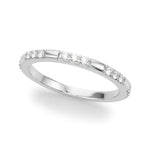 Stunning 0.20 CT Round Moissanite Stones Bar Wedding Bands 3