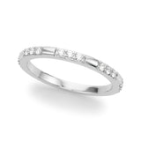 Stunning 0.20 CT Round Moissanite Stones Bar Wedding Bands 3