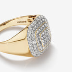 1.0 TCW Round Moissanite Men's Wedding Band in Solid Gold 6