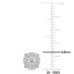 Round Cut Cubic Zirconia in 925 Sterling Silver Earrings 4