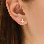 0.50 TCW Marquise Cut Moissanite Stud Earrings in Gold 8