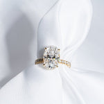 Stunning 3.50 CT Oval Shape Moissanite Engagement Ring with Hidden Halo & Pave Design 4