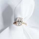 Stunning 3.50 CT Oval Shape Moissanite Engagement Ring with Hidden Halo & Pave Design 4
