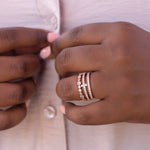 Stunning 0.3 TCW Round Moissanite Stones Stella T shaped Wedding Band 6