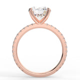 Stunning 2.0 CT Round Moissanite Engagement Ring with Hidden Halo & Pave Design 9