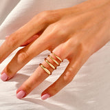 1.50 CT Round Cut Moissanite Bridal Ring Set with Plain Wedding Bands 9