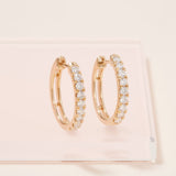 0.83 TCW Round Cut Moissanite Earrings in Gold 3