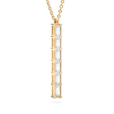 0.14 CT Baguette April Lab Made Diamond- April Birthstone Necklace 8