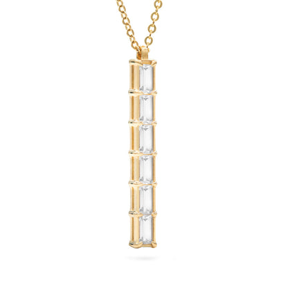 0.14 CT Baguette April Lab Made Diamond- April Birthstone Necklace 8