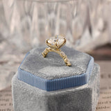 Stunning 2.5 CT Oval Moissanite Engagement Ring with Pave Design 7