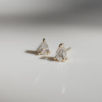 2.0 TCW Pear Cut Moissanite Stud Earrings in Gold 1