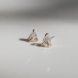 2.0 TCW Pear Cut Moissanite Stud Earrings in Gold 1