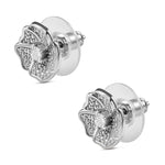 Round Cut Cubic Zirconia in 925 Sterling Silver Earrings 4