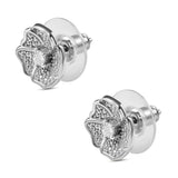 Round Cut Cubic Zirconia in 925 Sterling Silver Earrings 4