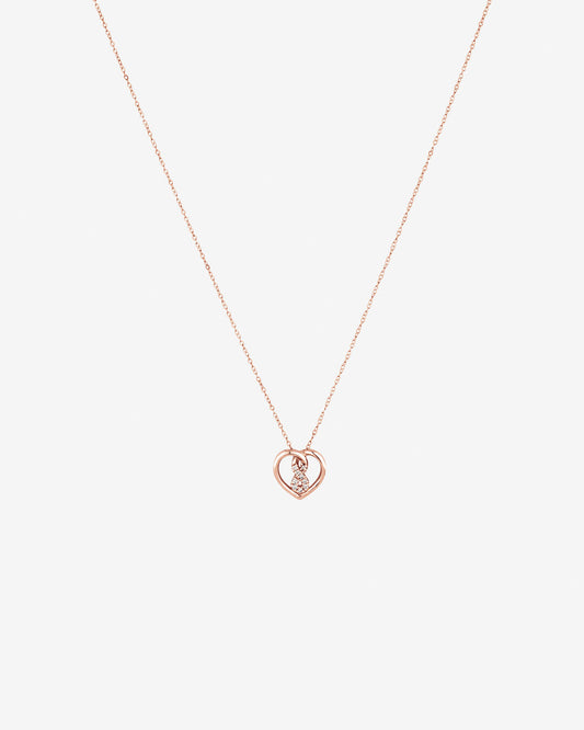 Round Cut Cubic Zirconia in 925 Sterling Silver Necklace 1