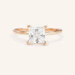 Stunning 1 CT Princess Moissanite Engagement Ring With Solitaire Design 5