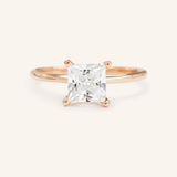 Stunning 1 CT Princess Moissanite Engagement Ring With Solitaire Design 5