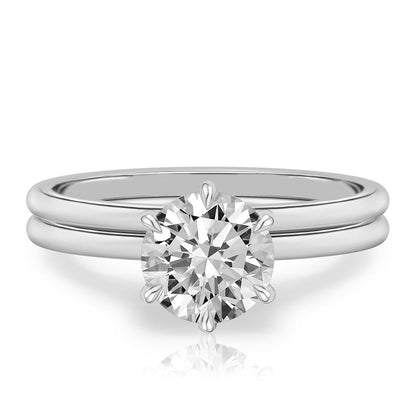 Stunning 1.0- 2.0 CT Round Moissanite Engagement Ring with Solitaire Design 2
