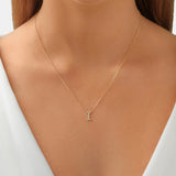 Round Cut Cubic Zirconia in 925 Sterling Silver Necklace 4