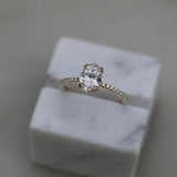 1.21 CT Oval Cut Pave CVD E/VS1 Diamond Engagement Ring 2
