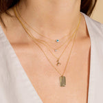0.50 CT Round Moissanite Diamond Star Pendant Necklace in Solid Gold 7
