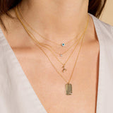 0.50 CT Round Moissanite Diamond Star Pendant Necklace in Solid Gold 7