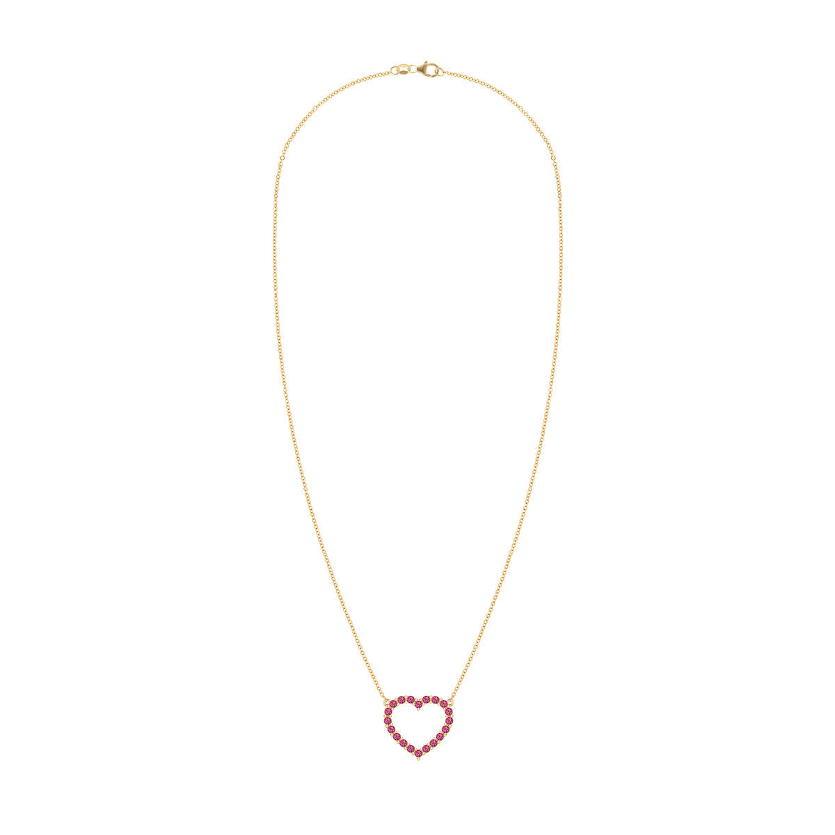 0.6 TCW Round Ruby Lab Made Diamond-July Birthstone Necklace 5