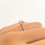 Stunning 1.5 CT Round Moissanite Engagement Ring in Pave Design 8